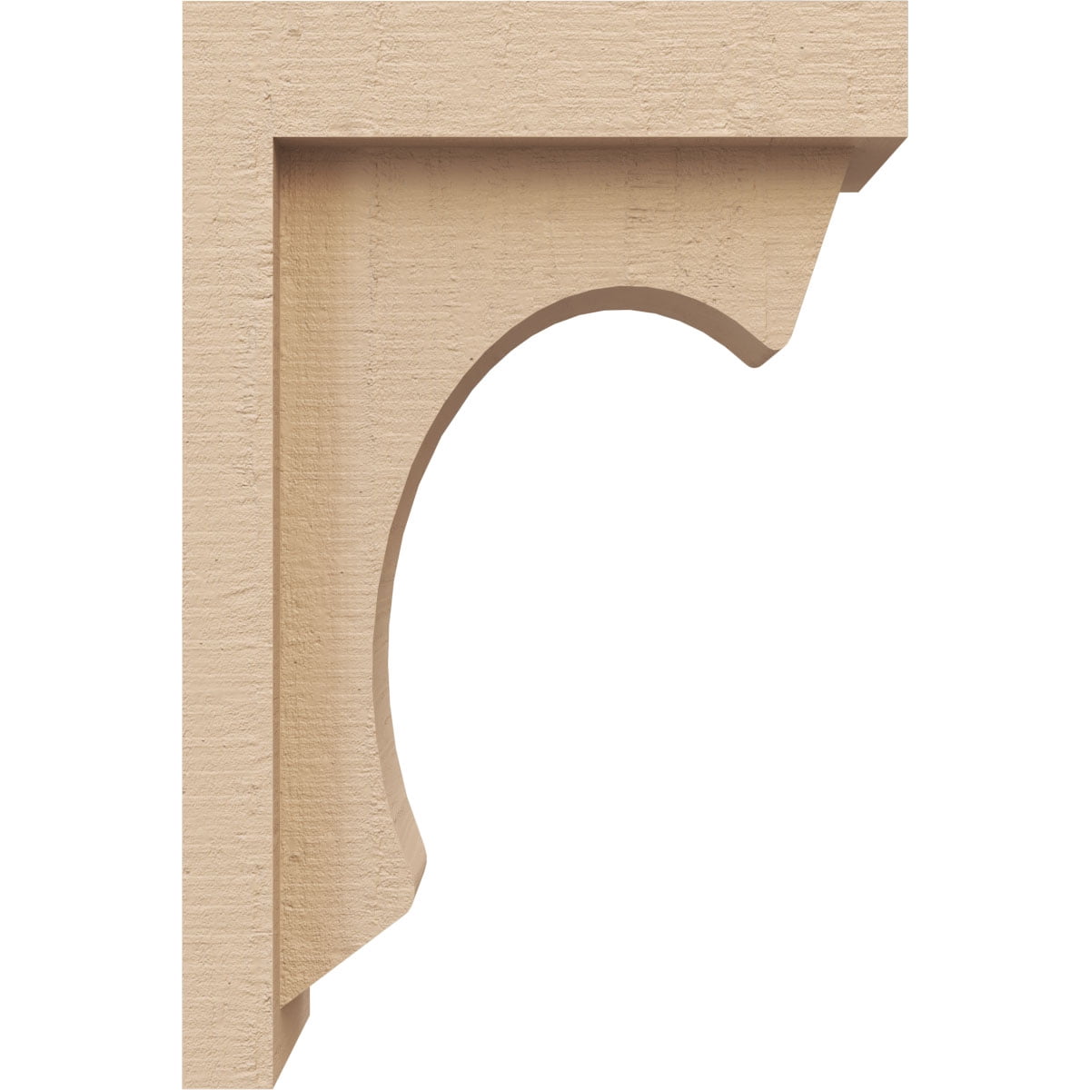 3"W x 6"D x 9"H Classic Emerson Rough Cedar Woodgrain TimberThane Corbel, Primed Tan
