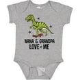 thumbnail image 3 of Inktastic Nana and Grandpa Love Me Dinosaur Grandson Boys Baby Bodysuit, 3 of 5