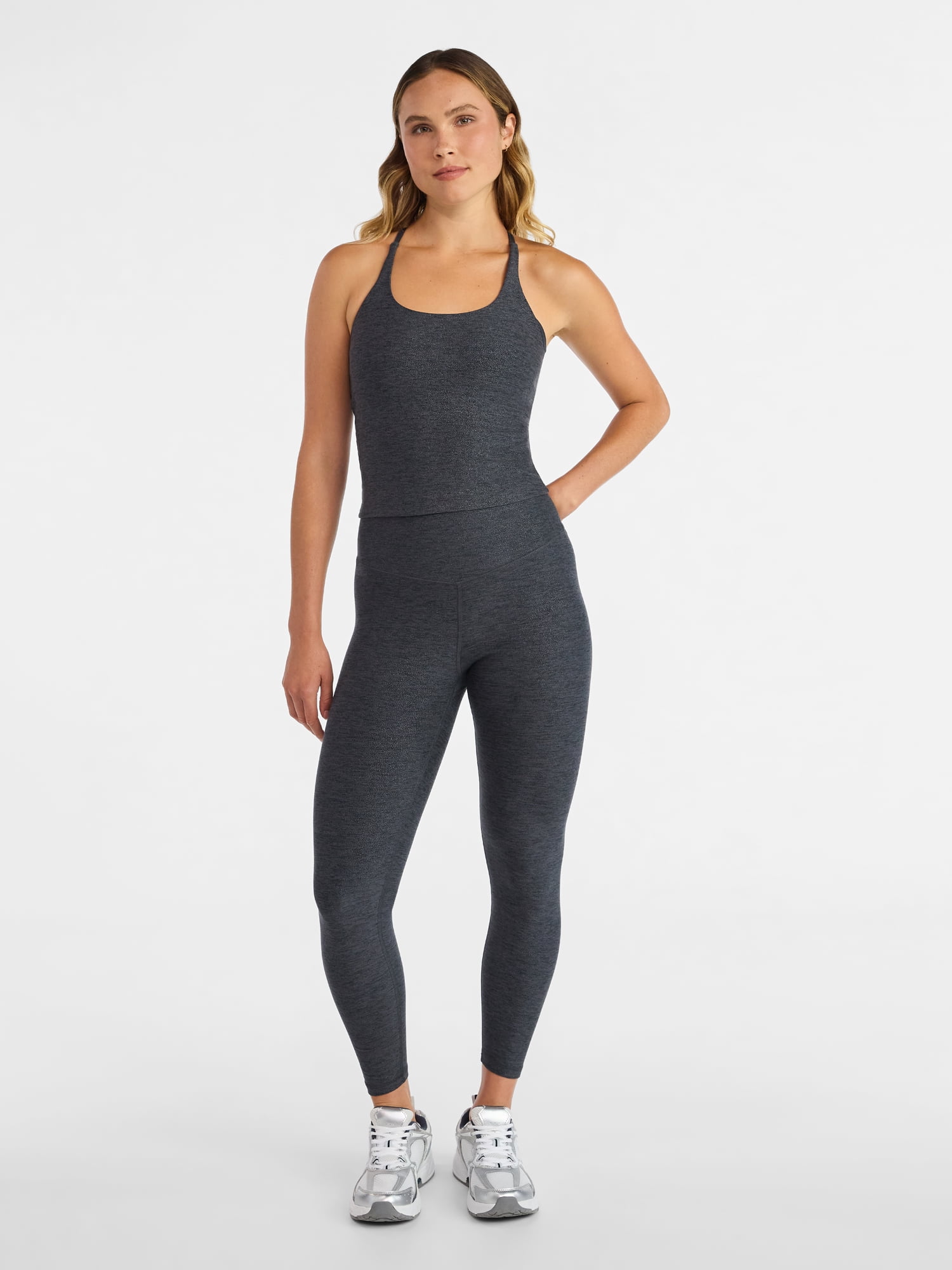 Avia Women's and Women's Plus ButterCore Foil Sports Bra Tank Top, Sizes XS-4X