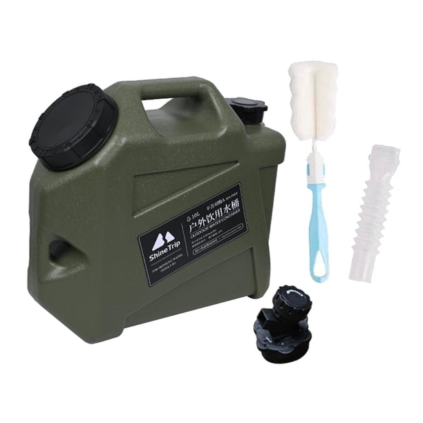 Contenedor de almacenamiento de agua con grifo, barril de agua de 10 l de grado alimenticio Verde oscuro