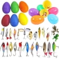 thumbnail image 4 of Juego de señuelos de pesca para huevos, 24 Uds., señuelos de pesca realistas, regalos de silicona para hombres y niños, 4 of 9