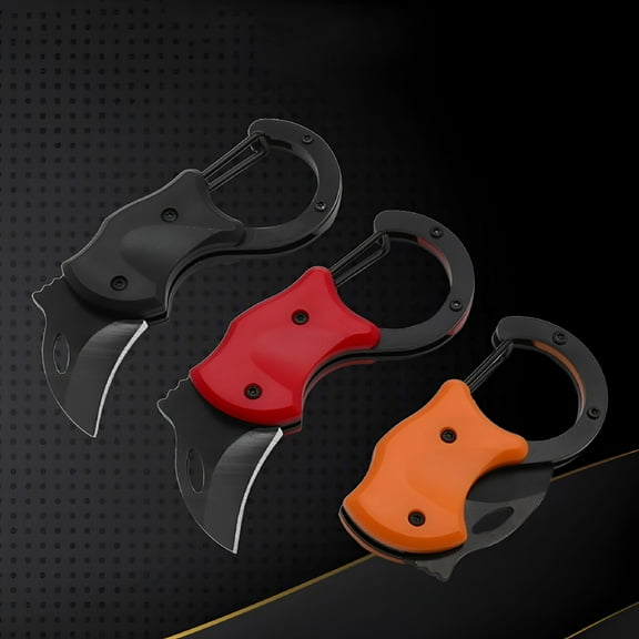 FACEGA Small Pocket Cutter Carabiner Cutter Box Cutter Mini EDC Cutter Gadgets-Red