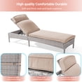 thumbnail image 6 of CHYVARY Outdoor Lounge Chaise Patio Rattan Chair Adjustable Inclination Angles Weather-Resistant Rattan Frame for Pool, Backyard, and Patio,Sand/2PCS, 6 of 6