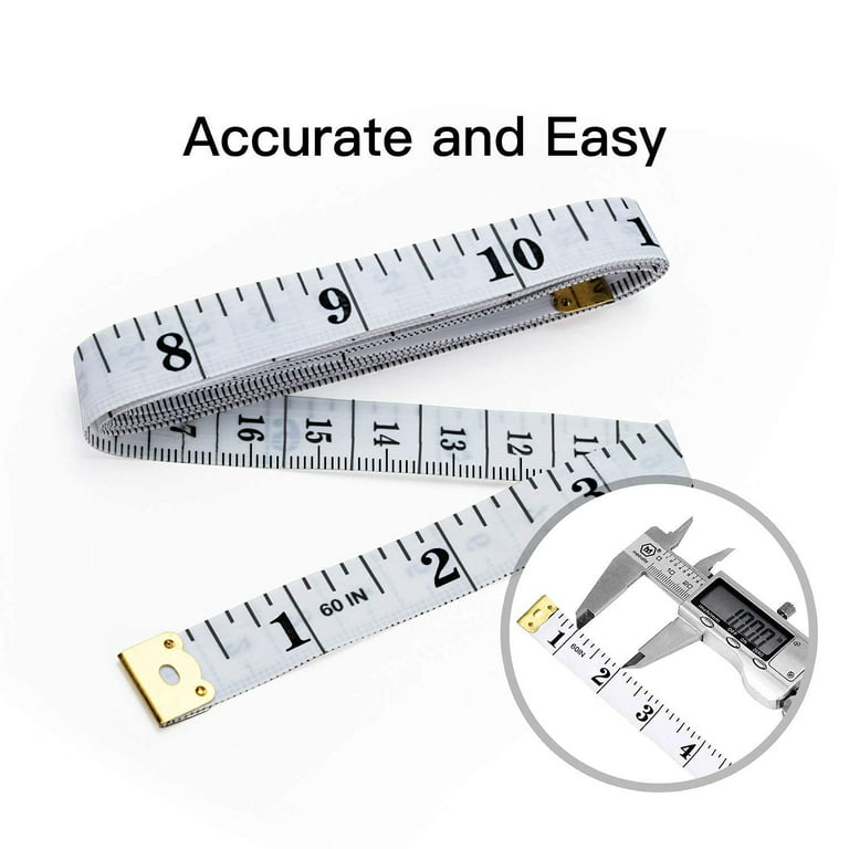 Unique Bargains 1.5m 60 inch Long White Plastic Tape Measure Tailor Sewing Ruler, Other