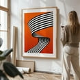 thumbnail image 2 of Black and White Stripe Ribbon - Illustration Abstract Geometric Black and White Modern Art Minimalist Surrealism Psychedelic Oak Framed Wall Art Print 18 x 24 inches, 2 of 15