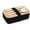 Black, variant on Japanese Style Bento Box, Double Layer Lunch Storage Container, Bamboo Lid Seal Design Box, Leakproof Food Organizer Case, Portable Meal Prep Kit With Cutlery Set