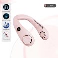 thumbnail image 4 of Ventiladores deportivos sin aspas con cuello colgante de refrigeración por aire digital LED de 3000 mAh (rosa), 4 of 6