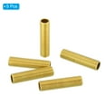 thumbnail image 3 of Uxcell M10 Lamp Pipe 40mm Threaded Hollow Tube Adapter Brass Coupler Connector Pipe Fitting 5 Pack, 3 of 5
