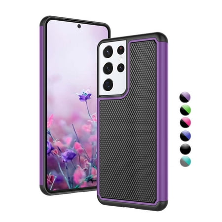 Galaxy S21 Case, Phone Case for Galaxy S21 6.2", Njjex Shock Absorbing Dual Layer Silicone & Plastic Bumper Rugged Grip Hard Protective Cases Cover for Samsung Galaxy S21 5G 2020