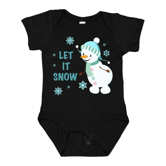 Inktastic Let It Snow Snowman Boys or Girls Baby Bodysuit
