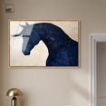 thumbnail image 3 of Blue Horse I Framed High-Gloss Acrylic Glass Wall Art Maximalist Wall Decor by Art Remedy, Gold Frame, 45 x 30, 3 of 7