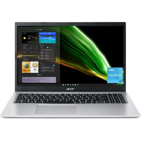 Acer 15.6'' FHD Laptop, Aspire 1, Intel Celeron N4500, 8GB DDR4, 128GB eMMC, Windows 11 Home in S Mode, Silver, 1 Year Office 365