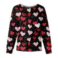 thumbnail image 2 of FrzhBrz Valentines Day Womens Scrub Tops Stretch Long Sleeve Cute Printed Scrub Jackets Loose Tunic Valentine's Day Holiday Fun Nurse Working Uniforms, 2 of 5