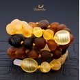 thumbnail image 5 of Amberalia Set of Amber Necklace 13" (33cm) ands Amber Bracelet 5.5" (14cm) Genuine Baltic Amber, Lab Tested Raw Rainbow, 5 of 6