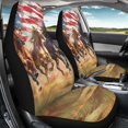 thumbnail image 4 of POLERO Vehicle Seat Covers Interior Decor, Breathable Front Seat Cover Auto Comfy, Galloping Horses on US Flag, 4 of 13