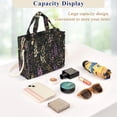 thumbnail image 5 of FORMRS Womens Corduroy Tote Bag Crossbody Shoulder Handbag with Pocket, Purple Floral Pattern, 5 of 7
