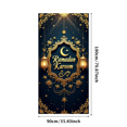 thumbnail image 1 of Ramadan Kareem Vertical Banner Islamic Celebration Lanterns Backdrop Holiday Eid Decor Stars Crescent Moon Party Decorations Religious Event Background, 1 of 4