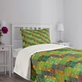 thumbnail image 3 of Ambesonne Ethnic Quilted Bedspread Set 2 Pcs, Folk Native, Twin Size, Multicolor, 3 of 5