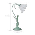 thumbnail image 4 of Wuzstar 19.6 Inch Glass Table Lamp Flowers Lily Shaped End Table Lamp for Living Room Bedroom(Green), 4 of 9