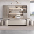 thumbnail image 4 of Modern Luxury Office Desk Vanity Reception Conference L Shaped Filing Cabinets Executive European Mesa Escritorio Home Furniture My Lux Decor Round, 4 of 23