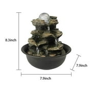 Watnature 8 Indoor 4-Tier Cascading Tabletop Fountain