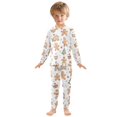 thumbnail image 3 of joogoo Watercolor Christmas 2 Piece Long Sleeve Tee and Pants Cotton Pajama Set 8Y, 3 of 7