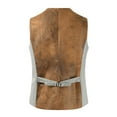 thumbnail image 2 of Mens Dress Suit Vest 4 Button V Neck Formal Business Comfortable Soft Costume, 2 of 8