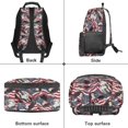 thumbnail image 6 of POLERO Vintage American Flag & Bald Eagle Pattern 17 Inch Backpack for Boys, Polyester Adjustable Straps Durable School Backpack for Work, 6 of 7