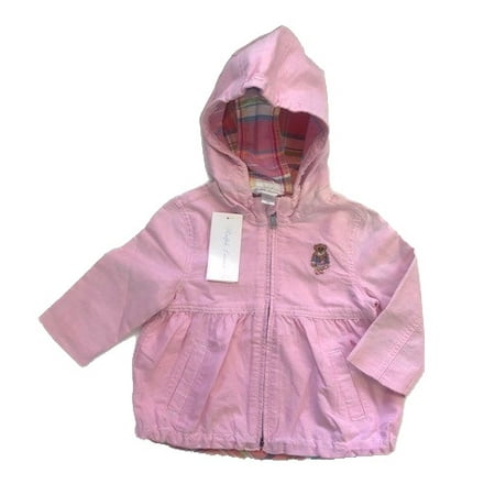 Polo Ralph Lauren NEW ROSE Girls Bear Hooded Jacket, US 12M