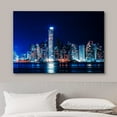 thumbnail image 3 of wall26 Canvas Print Wall Art City Lights Night Panama Canal Architecture Cityscape Photography Realism Rustic Scenic Landscape Modern Relax/Calm Colorful for Living Room, Bedroom, Office - 24"x3, 3 of 5