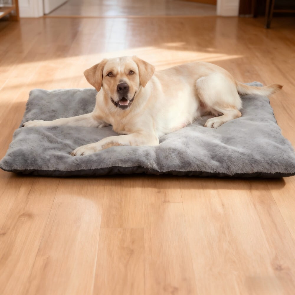Dog Bed & Kennel Pad for Large Dogs, Arctic Fleece & Machine Washable Cover with Non-Slip Bottom, for All-Season Indoor Use, Size XL 45.3"x28.4"x2.4"