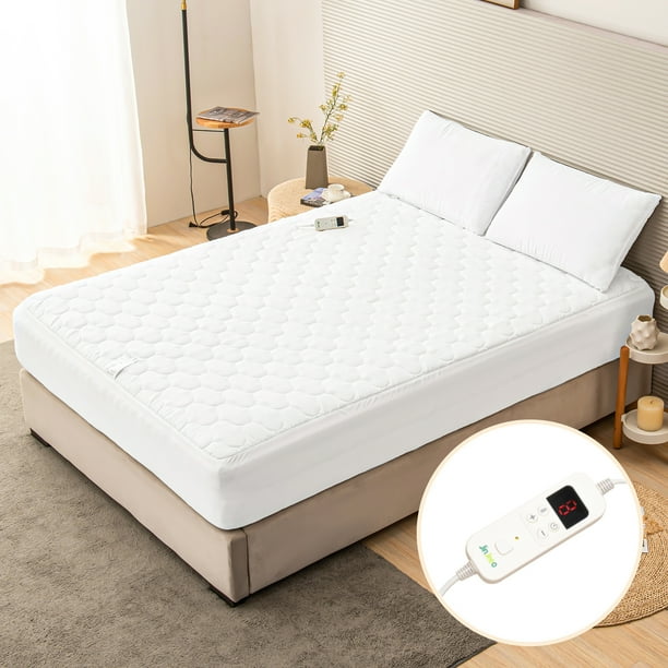 SERWALL Electric Heated Mattress Pad Full 8 Heating Setting Safe Auto