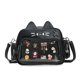 thumbnail image 1 of Mochila ZAROXOXS Kawaii Ita con diseño de gato cruzado con pantalla de alfileres, 1 of 7