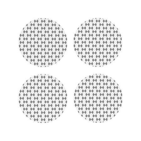 

Fuzoiu Signal Icon Print Leather Coasters Set Drink Coasters Set of 4 for Tabletop Protection Durable PVC Coasters Home Décor and Housewarming Gift-Round Shape