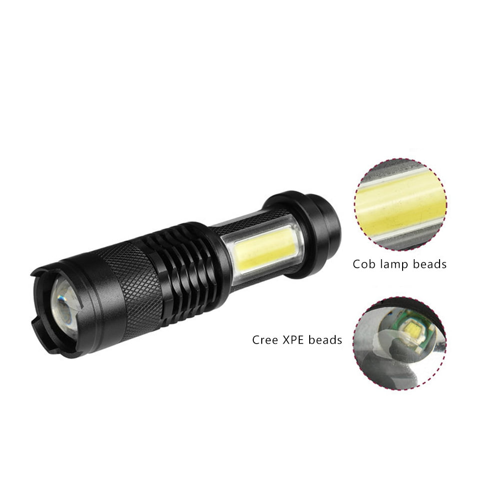Portable Mini Penlight LED Flashlight Torch Telescopic Outdoor Zoom Tools Q5Q4 