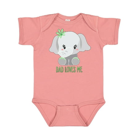 

Inktastic Dad Loves Me- cute elephant Gift Baby Boy or Baby Girl Bodysuit
