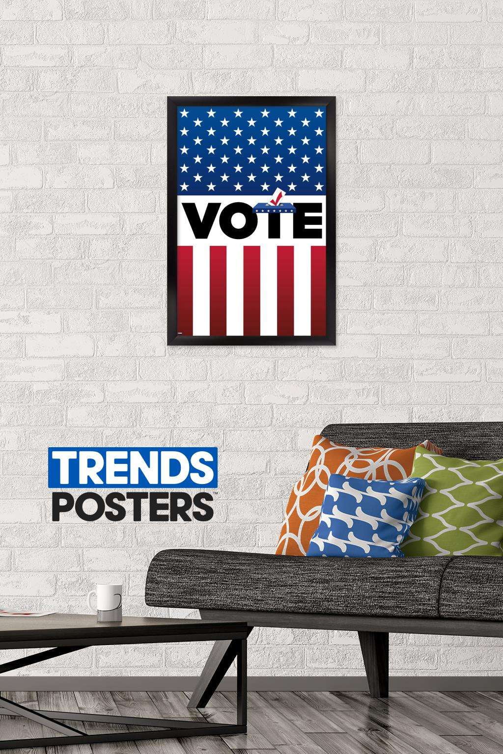 Vote Wall Poster, 14.725" x 22.375", Framed