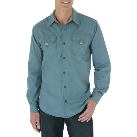 Men's Long Sleeve Canvas Shirt - Walmart.com