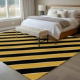 thumbnail image 4 of 5'x8' Area Rugs, Yellow Black Striped Indoor Outdoor Area Rug for Living Room Bedroom, Farmhouse Stripe Modern Art Washable Bathroom Rugs Kitchen Floor Carpet Mats Home Decor Aesthetic, 4 of 8