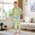 thumbnail image 6 of FORMRS Onesies Pajama for Adults Unisex Hoodie Winter Jumpsuit One Piece Sleepwear, Sizes S-2XL, Yellow Mountains, 6 of 7