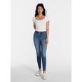 thumbnail image 2 of No Boundaries High Rise Skinny Jeans, 29" Inseam, Women's Sizes 00-20, 2 of 5
