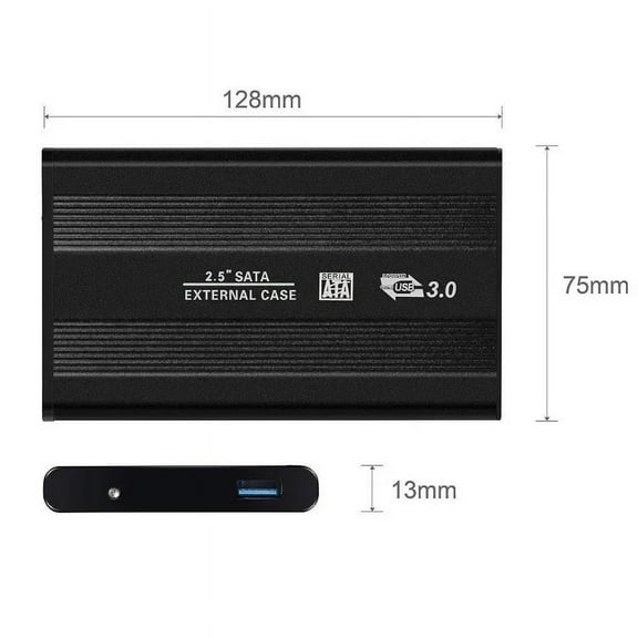 black 1pcs Aluminum 2.5 Inch SATA III to USB 3.0 5Gbps External HDD Enclosure Hard Drive Case SSD Box Support Hot Plug For Windows