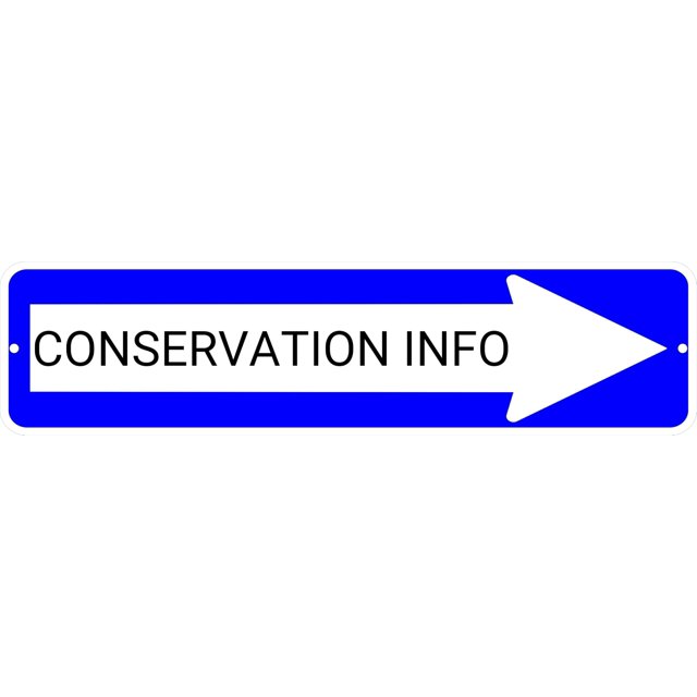 CONSERVATION EXHIBIT Red Right Arrow 24 x 6 inch Aluminum Composite Sign