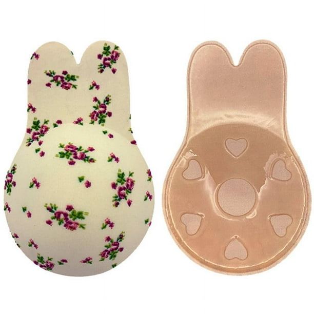 Parche de silicona invisible para levantar los senos con forma de oreja de conejo de 15 cm, transpirable