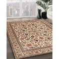 thumbnail image 3 of Ahgly Company Machine Washable Indoor Square Traditional Sienna Brown Area Rugs, 3' Square, 3 of 7