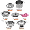 thumbnail image 3 of 12 PCS Ensemble de Cuisine Faire Semblant de Jouer avec le Sac de Rangement Simulé Cuisine Jouet en Acier Inoxydable Pot Casserole Pelle Cuillère Enfants Chef Rôle Ensemble de Cuisine Jeu de Jeu Cadeau Éducatif pour les Enfants Filles Garçon, 3 of 6