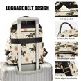 thumbnail image 3 of FORMRS Mini Backpack Purse for Women Quilted Travel Daypack Casual Shoulder Bag, Beige Horses Field Pattern, 3 of 7