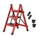 thumbnail image 5 of Taburete con Peldaños, Escalera con Pedal Antideslizante, Plegable, para Interiores Y Exteriores, Escalera de Cocina de Acero Engrosada, 3 Escalones P rojo, 5 of 8