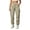 Khaki, variant on Cargo Pants for Women with Multi-Pocket Women's Solid Color Elastic Waist Multi-Functional Drawstring Work Pants Gray XS