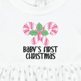 thumbnail image 4 of Inktastic Baby Girl First Christmas Candy Cane Girls Baby Dress, 4 of 5